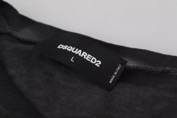 ⁦Dsquared² Black Cotton Linen Long Sleeves Pullover Sweater⁩ – תמונה ⁦5⁩