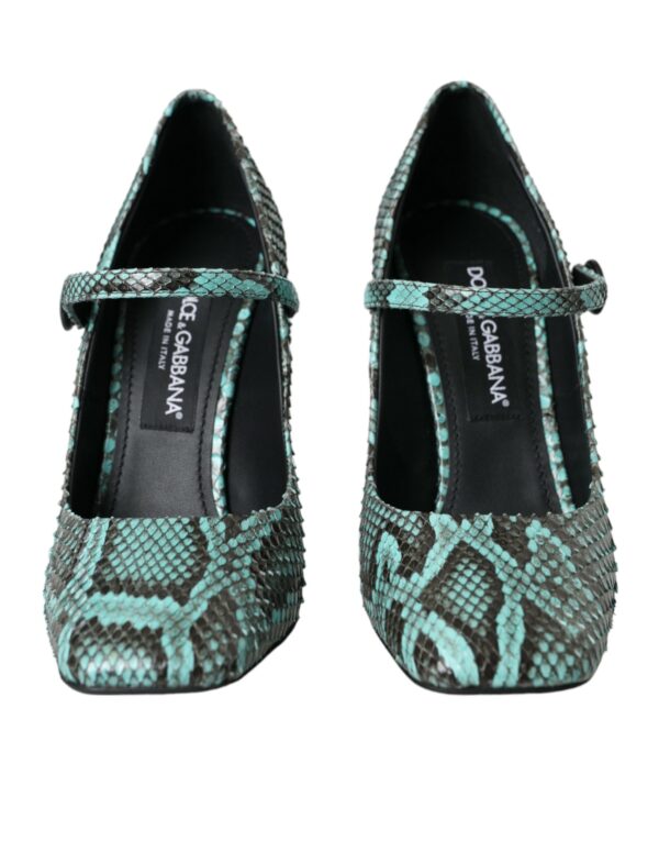 ⁦Dolce & Gabbana Aqua Python Leather Mary Jane Pumps Shoes⁩ – תמונה ⁦2⁩