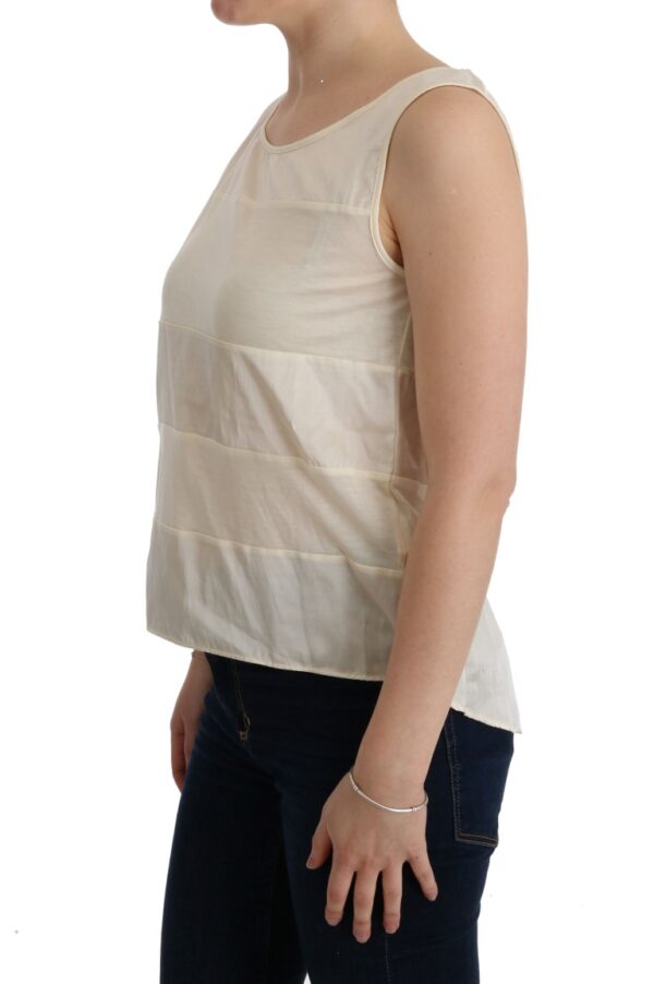⁦Costume National Beige Sleeveless Modal Top - Elevated Basics⁩ – תמונה ⁦2⁩
