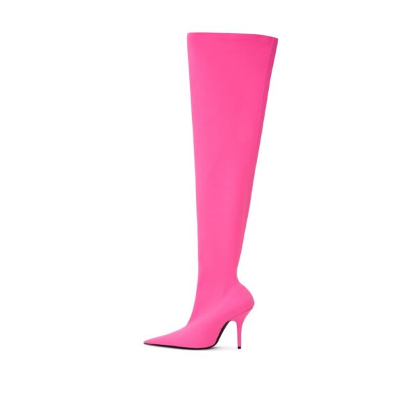 ⁦Balenciaga Elegant Pink Polyester Ankle Boots⁩ – תמונה ⁦3⁩