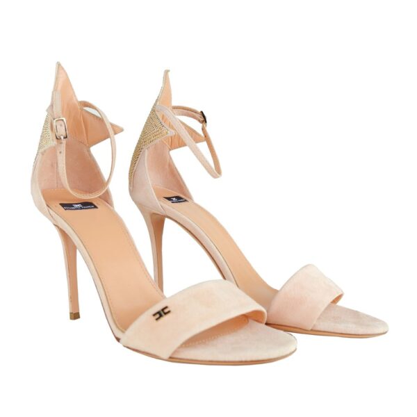 ⁦Elisabetta Franchi Studded Star Suede Heeled Sandals⁩ – תמונה ⁦4⁩