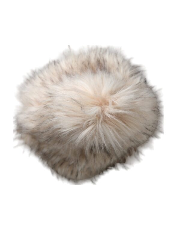 ⁦Dolce & Gabbana Beige Acrylic Fur Women Bucket Hat⁩ – תמונה ⁦5⁩