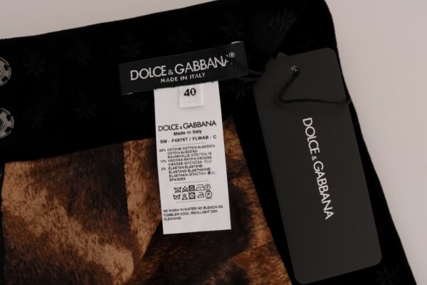 ⁦Dolce & Gabbana Baroque Embroidered Velvet Pencil Skirt⁩ – תמונה ⁦5⁩