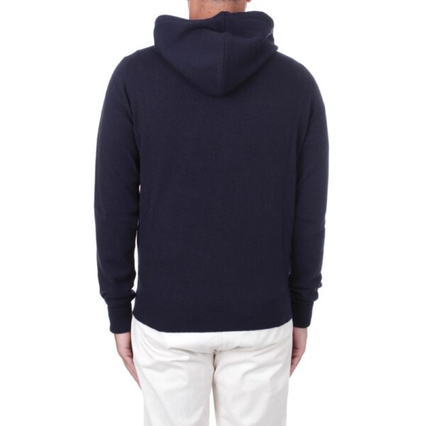 ⁦Alpha Studio Blue Wool Men's Hoodie⁩ – תמונה ⁦2⁩