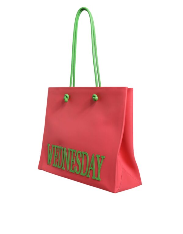 ⁦Alberta Ferretti Pink Leather Weekend Wednesday Shopping Tote Bag⁩ – תמונה ⁦2⁩