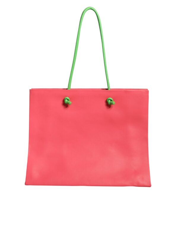 ⁦Alberta Ferretti Pink Leather Weekend Wednesday Shopping Tote Bag⁩ – תמונה ⁦3⁩