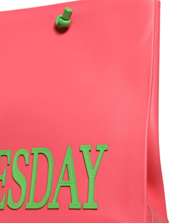 ⁦Alberta Ferretti Pink Leather Weekend Wednesday Shopping Tote Bag⁩ – תמונה ⁦6⁩