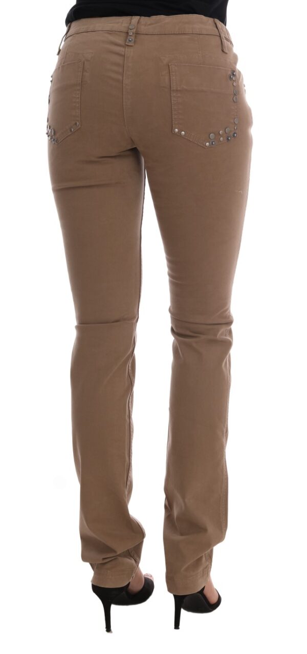 ⁦Costume National Beige Super Slim Fit Designer Jeans⁩ – תמונה ⁦3⁩