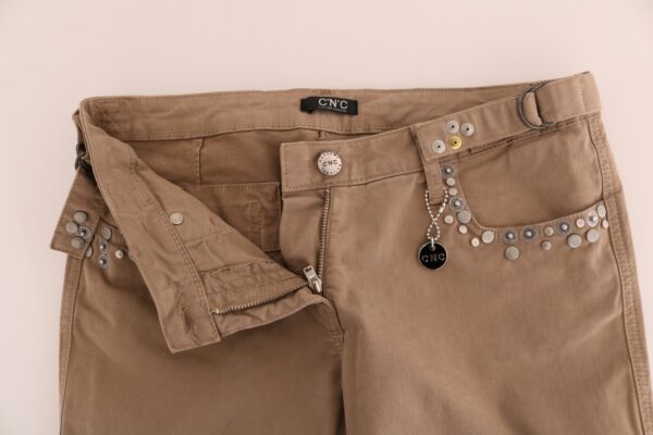 ⁦Costume National Beige Super Slim Fit Designer Jeans⁩ – תמונה ⁦5⁩