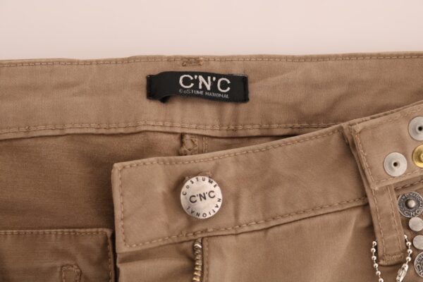⁦Costume National Beige Super Slim Fit Designer Jeans⁩ – תמונה ⁦6⁩