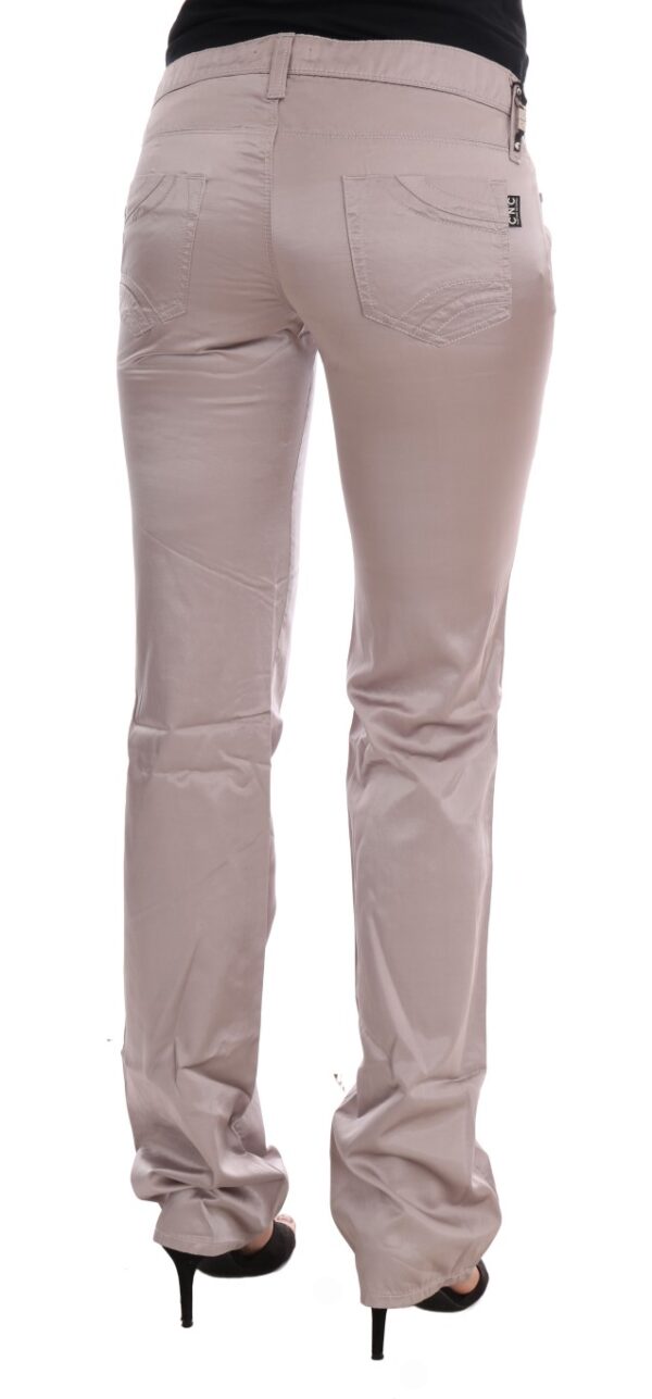 ⁦Costume National Chic Beige Slim Fit Designer Jeans⁩ – תמונה ⁦4⁩