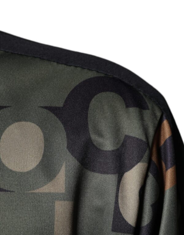 ⁦Dolce & Gabbana Army Green Logo Full Zip Polyester Sweater⁩ – תמונה ⁦6⁩