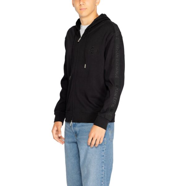⁦Armani Exchange Black Cotton Sweater⁩ – תמונה ⁦3⁩