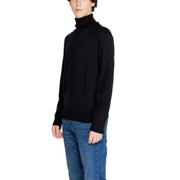⁦Armani Exchange Black Cotton Sweater⁩ – תמונה ⁦3⁩