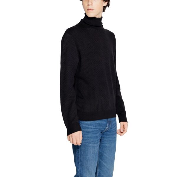 ⁦Armani Exchange Black Cotton Sweater⁩ – תמונה ⁦4⁩
