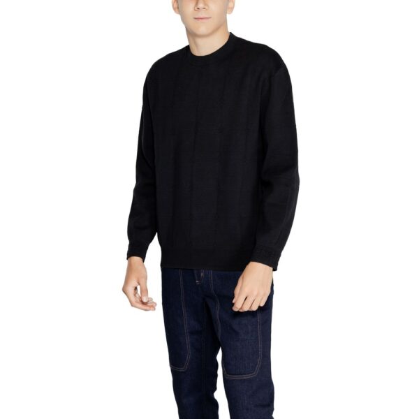 ⁦Armani Exchange Black Cotton T-Shirt⁩ – תמונה ⁦2⁩