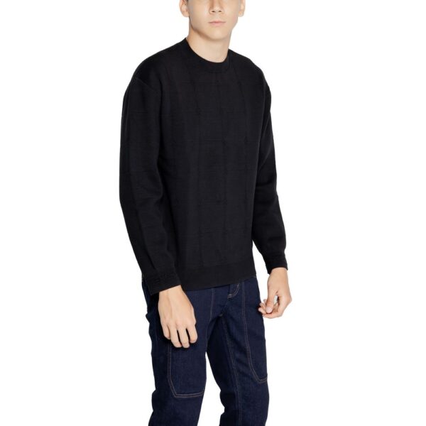 ⁦Armani Exchange Black Cotton T-Shirt⁩ – תמונה ⁦4⁩