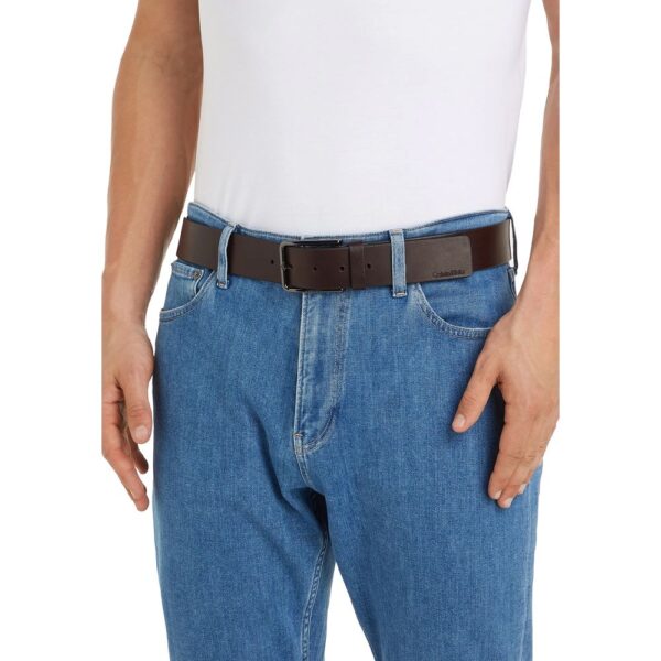 ⁦Calvin Klein Brown Leather Belt⁩ – תמונה ⁦3⁩