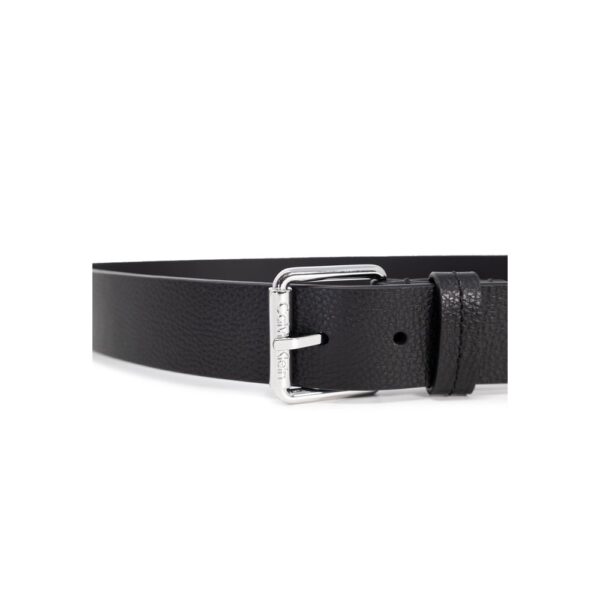 ⁦Calvin Klein Black Leather Belt⁩ – תמונה ⁦2⁩