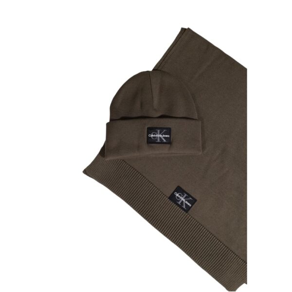 ⁦Calvin Klein Jeans Brown Cotton Scarf⁩ – תמונה ⁦4⁩