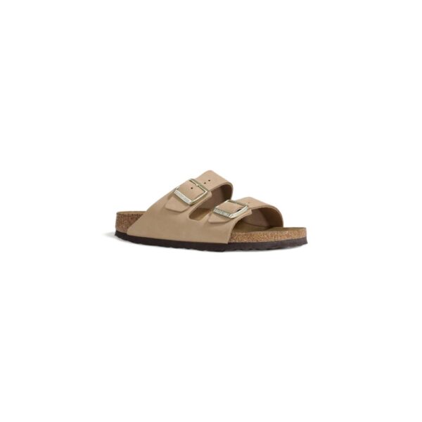 ⁦Birkenstock Beige Nubuc Leather Sandal⁩ – תמונה ⁦2⁩