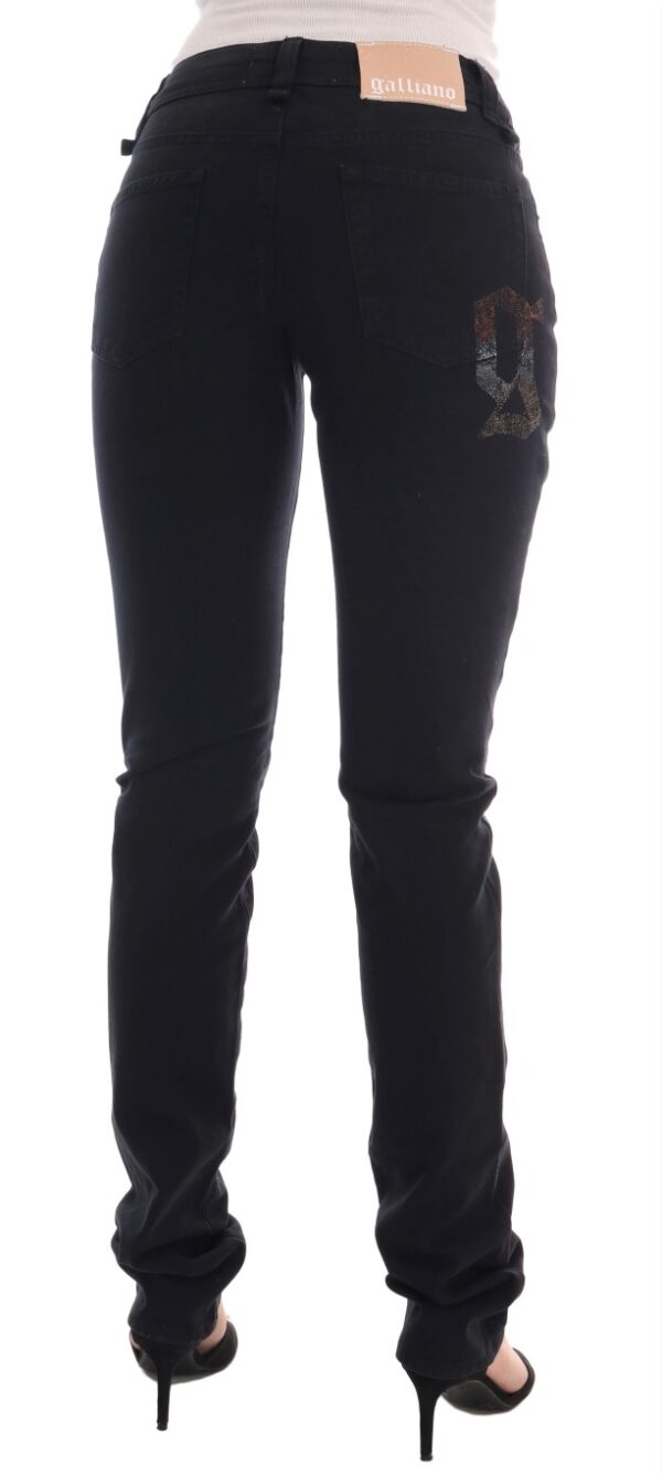 ⁦John Galliano Chic Black Regular Fit Denim Jeans⁩ – תמונה ⁦3⁩