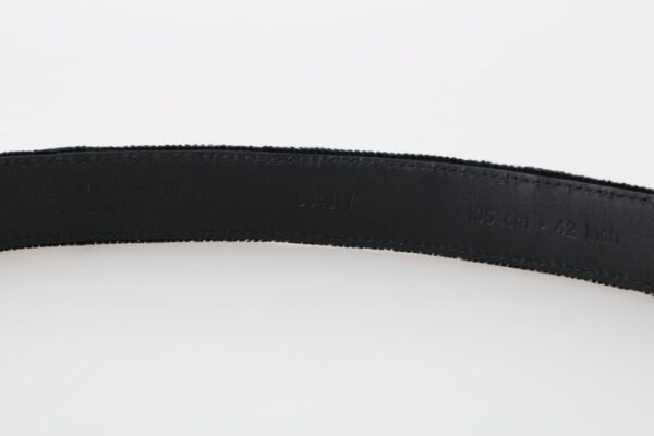 ⁦Dolce & Gabbana Elegant Black Cotton-Leather Men's Belt⁩ – תמונה ⁦5⁩