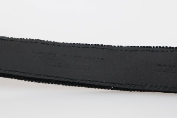 ⁦Dolce & Gabbana Elegant Black Cotton-Leather Men's Belt⁩ – תמונה ⁦6⁩