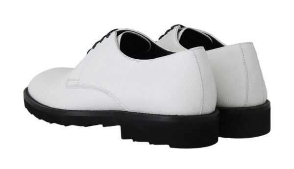 ⁦Dolce & Gabbana Elegant White Formal Leather Shoes⁩ – תמונה ⁦5⁩