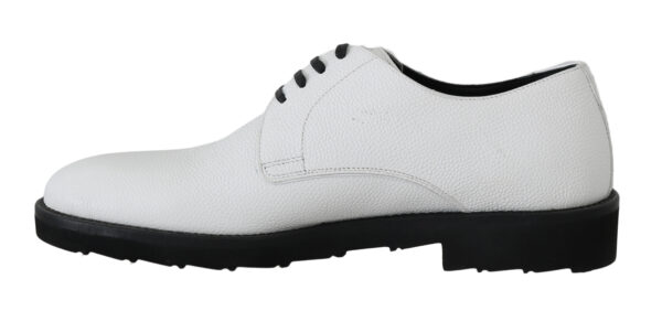 ⁦Dolce & Gabbana Elegant White Formal Leather Shoes⁩ – תמונה ⁦6⁩