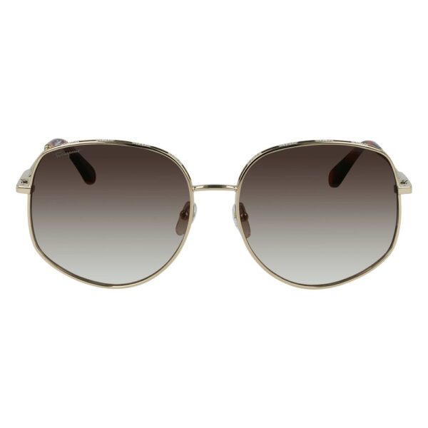 ⁦Salvatore Ferragamo Gold Metal Sunglasses⁩ – תמונה ⁦2⁩