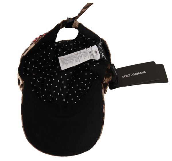 ⁦Dolce & Gabbana Elegant Sequined Leopard Baseball Cap⁩ – תמונה ⁦5⁩