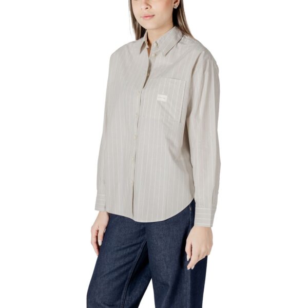 ⁦Calvin Klein Jeans Beige Cotton Shirt⁩ – תמונה ⁦4⁩
