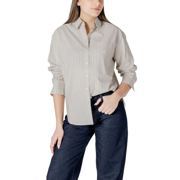 ⁦Calvin Klein Jeans Beige Cotton Shirt⁩ – תמונה ⁦5⁩