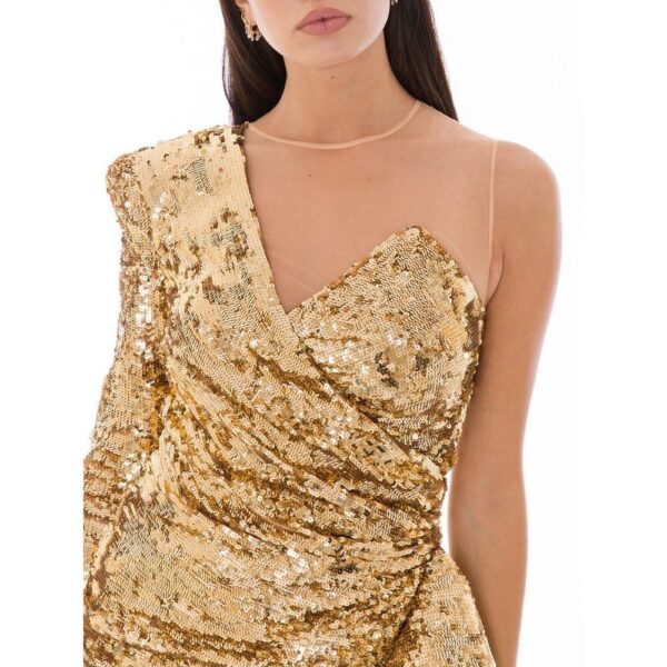 ⁦Elisabetta Franchi Yellow Polyamide Dress⁩ – תמונה ⁦3⁩