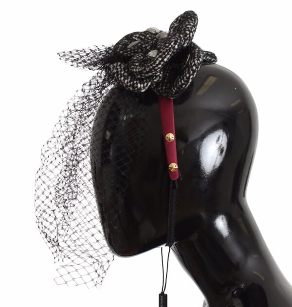 ⁦Dolce & Gabbana Pink Silk Crystal-Studded Headband⁩ – תמונה ⁦3⁩