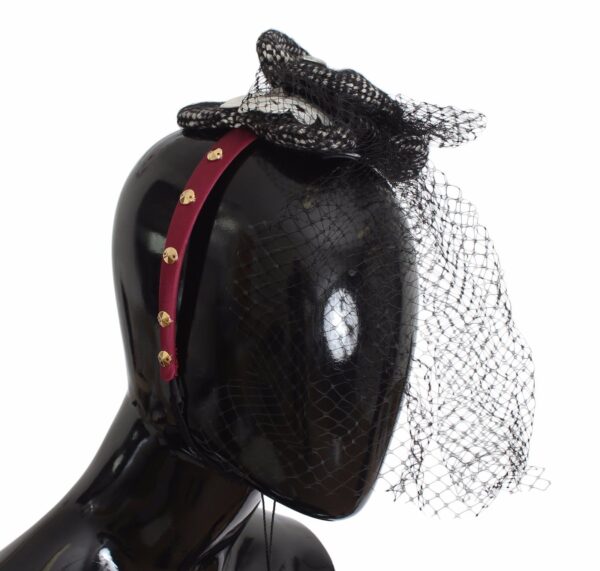 ⁦Dolce & Gabbana Pink Silk Crystal-Studded Headband⁩ – תמונה ⁦4⁩