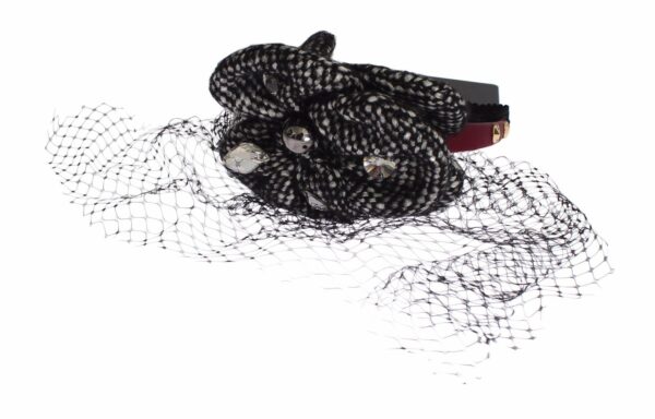 ⁦Dolce & Gabbana Pink Silk Crystal-Studded Headband⁩ – תמונה ⁦5⁩