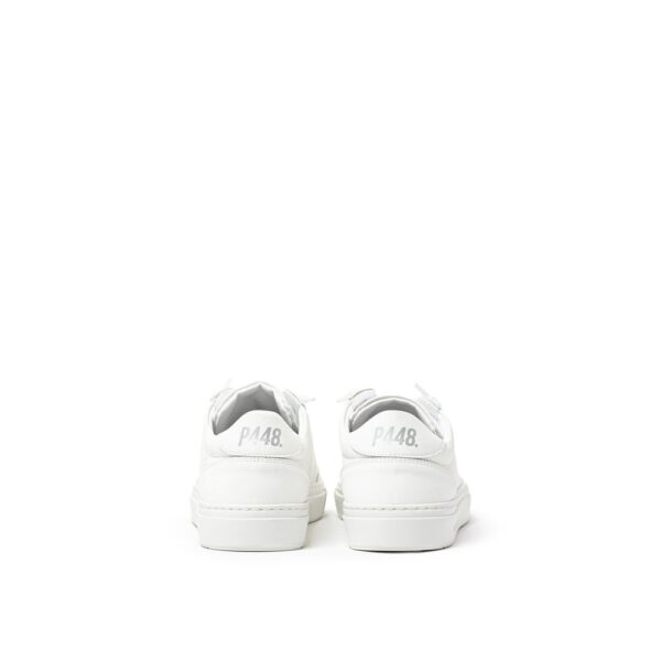 ⁦P448 White Leather Sneaker⁩ – תמונה ⁦3⁩