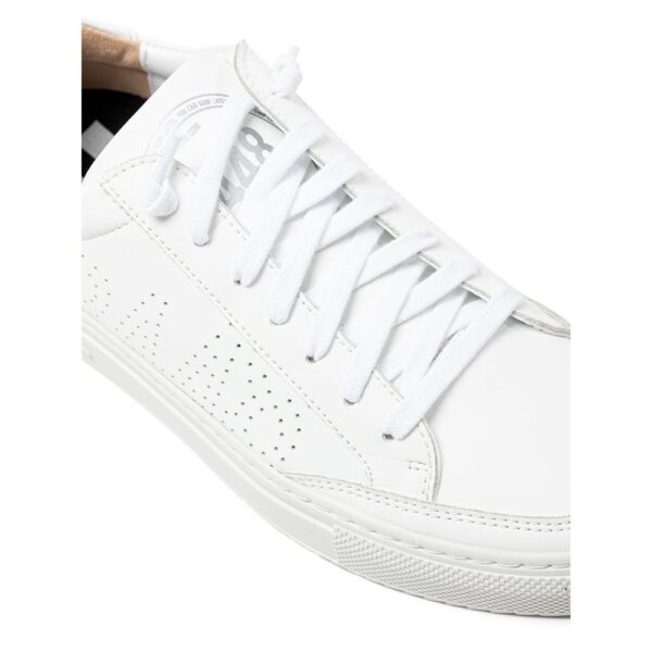 ⁦P448 White Leather Sneaker⁩ – תמונה ⁦4⁩
