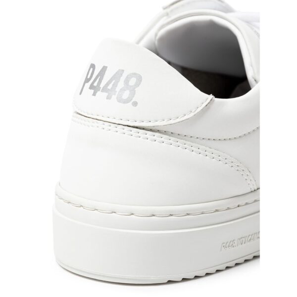⁦P448 White Leather Sneaker⁩ – תמונה ⁦5⁩