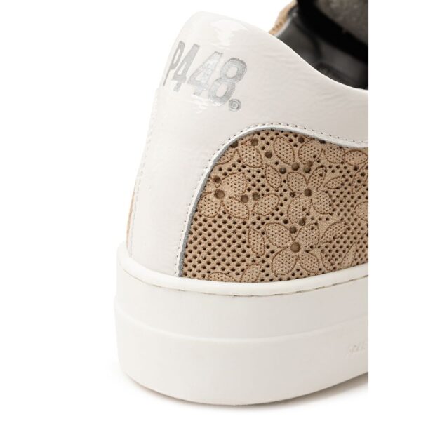 ⁦P448 Beige Leather Sneaker⁩ – תמונה ⁦5⁩