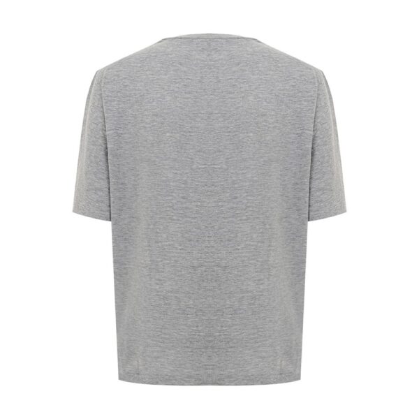 ⁦Dsquared² Elegant Gray Cotton Top for Women⁩ – תמונה ⁦2⁩