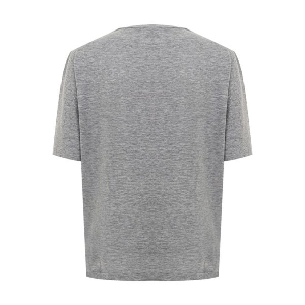 ⁦Dsquared² Chic Gray Cotton Tee for the Modern Woman⁩ – תמונה ⁦2⁩