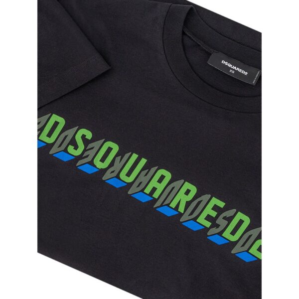 ⁦Dsquared² Black Cotton T-Shirt⁩ – תמונה ⁦3⁩