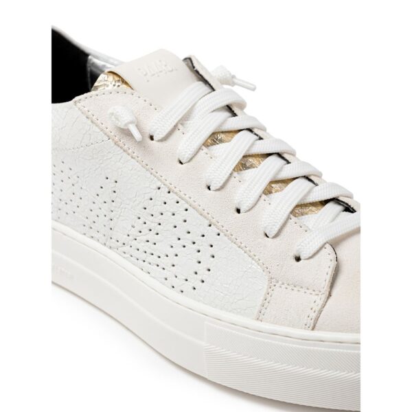 ⁦P448 White Leather Sneaker⁩ – תמונה ⁦4⁩