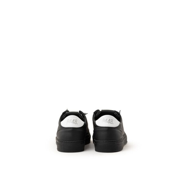 ⁦P448 Black Leather Sneaker⁩ – תמונה ⁦3⁩