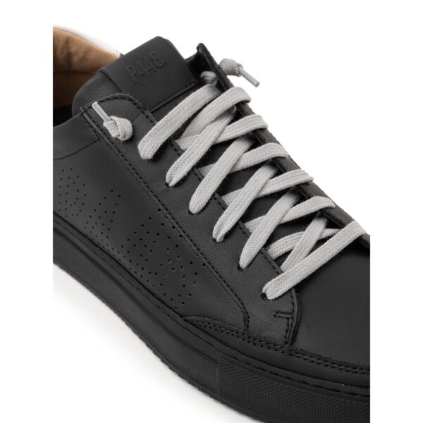 ⁦P448 Black Leather Sneaker⁩ – תמונה ⁦4⁩