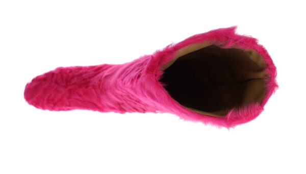 ⁦Dolce & Gabbana Elegant Pink Lambskin Fur Boots⁩ – תמונה ⁦8⁩