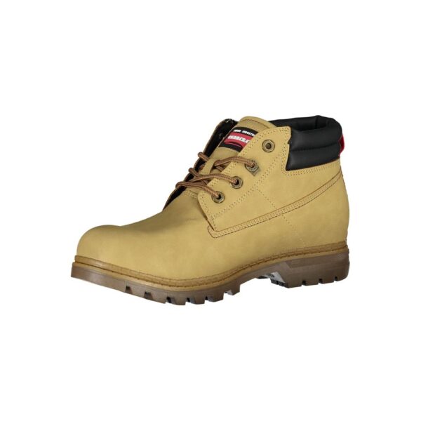 ⁦Carrera Beige Lace-Up Boots with Contrast Details⁩ – תמונה ⁦3⁩
